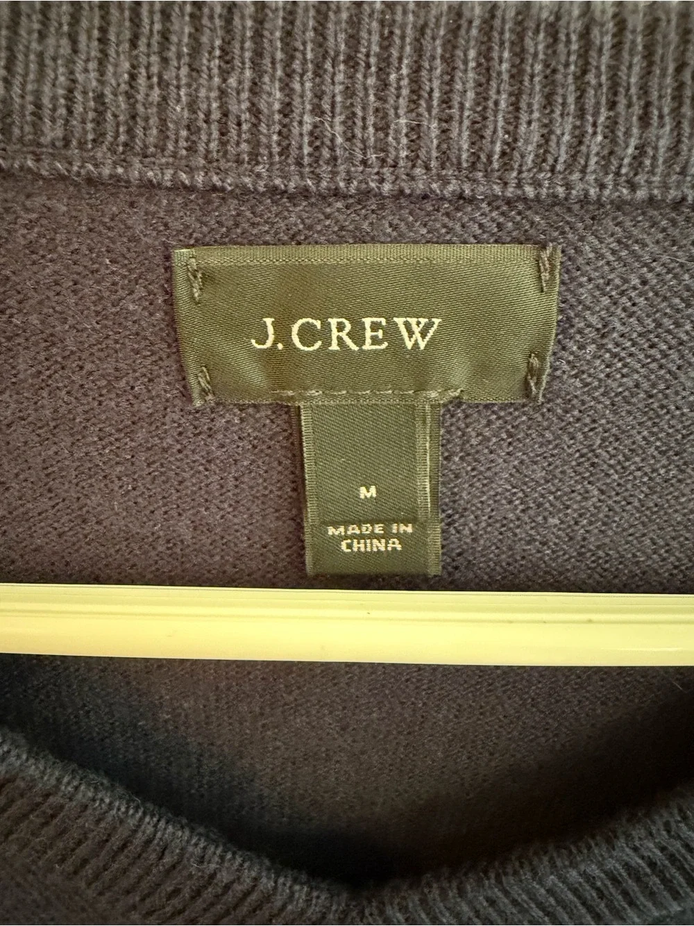 J.Crew Men’s Cotton Cashmere V-Neck Sweater Navy Blue Medium